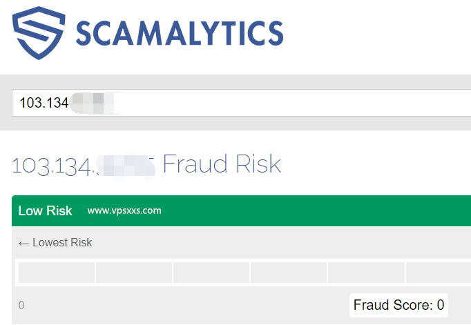 IPRaft日本原生IP双ISP VPS scamalytics IP风险检测