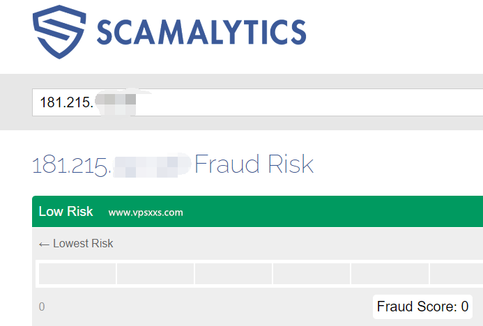 IPRaft美国阿什本双ISP VPS scamalytics IP风险检测