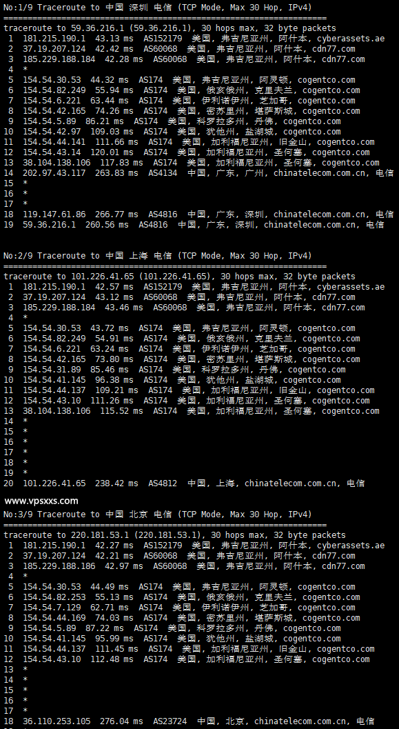 IPRaft美国阿什本双ISP VPS电信回程路由