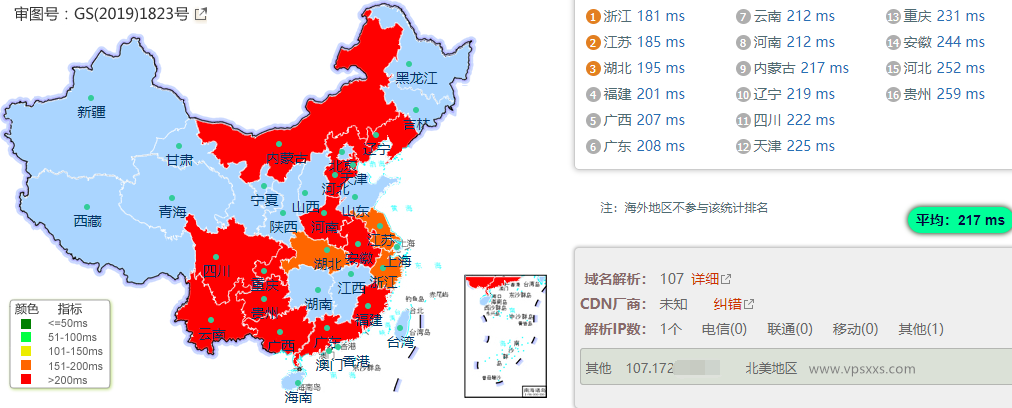 RackNerd美国达拉斯VPS国内ping