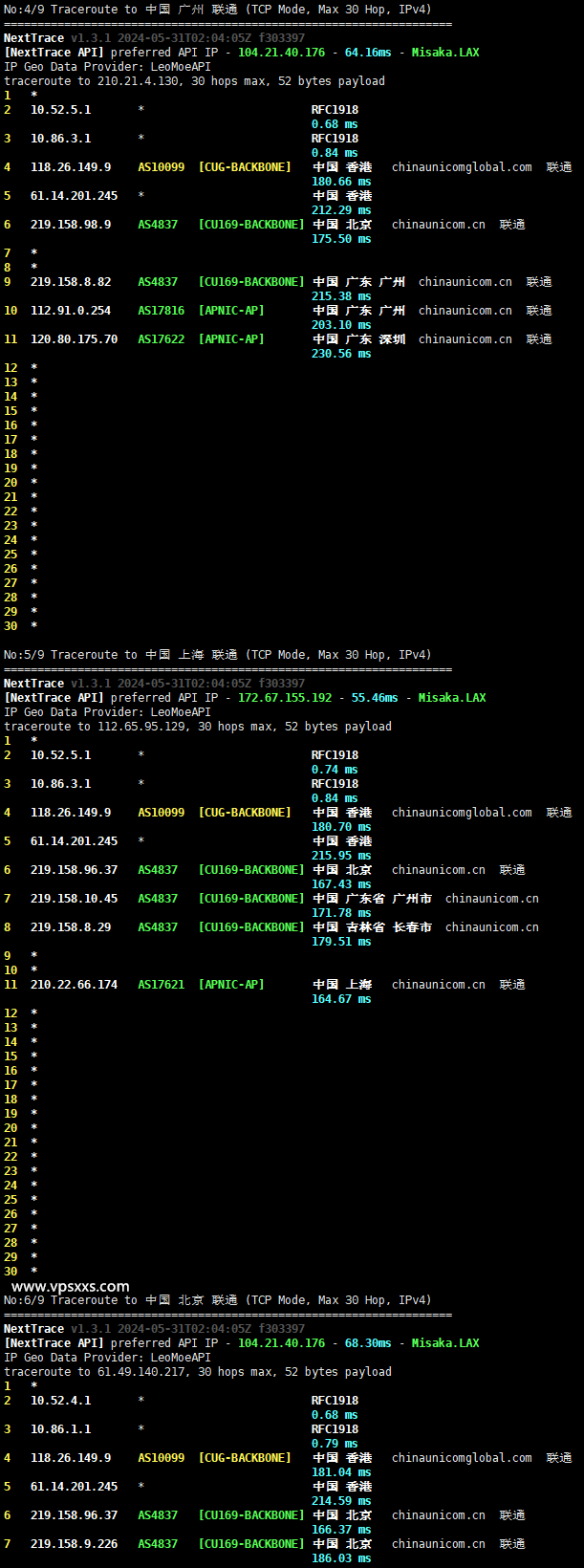 丽萨主机美国4837双ISP大带宽VPS联通回程路由