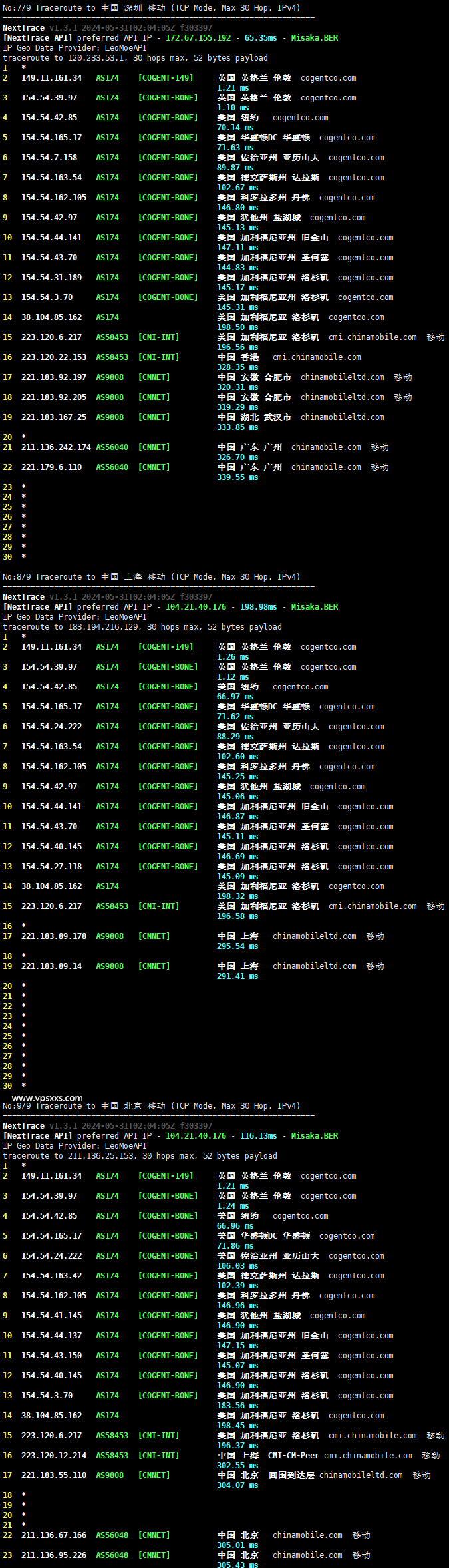 丽萨主机英国双ISP VPS移动回程路由