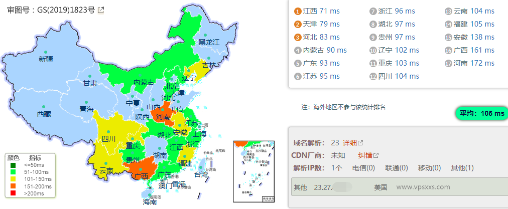 Evoxt香港VPS国内ping