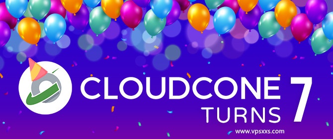 cloudcone成立七周年美国VPS促销：14.49美元/年起，支持支付宝/Paypal，7天退款保证