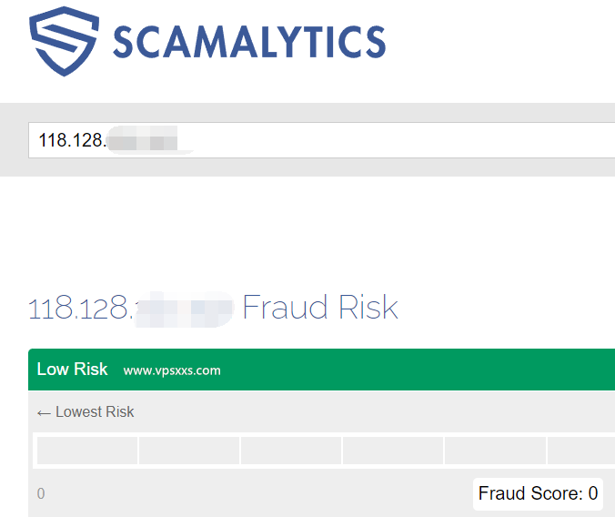 zlidc韩国原生IP VPS scamalytics IP欺诈值检测