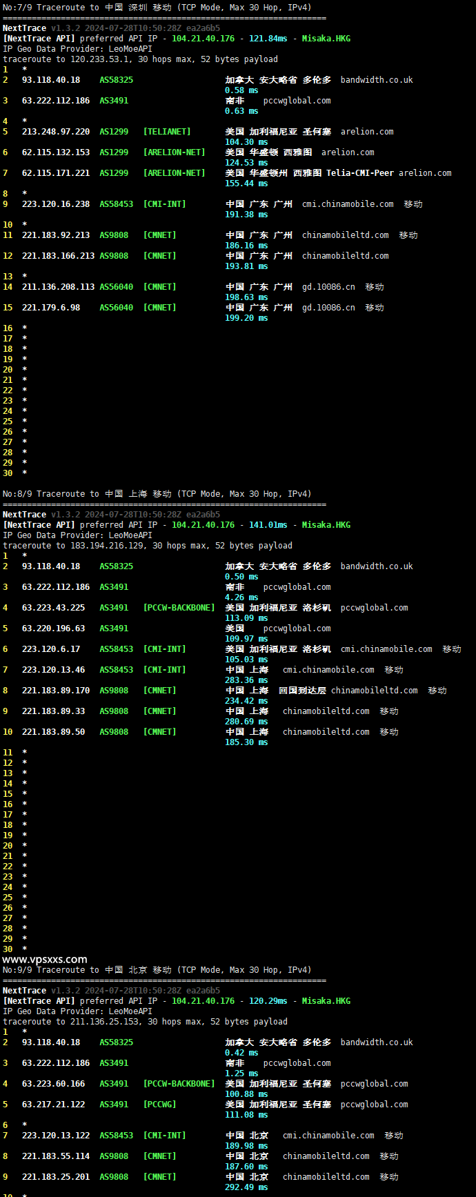 Evoxt日本东京VPS移动回程路由