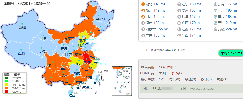 justhost美国圣何塞VPS国内ping