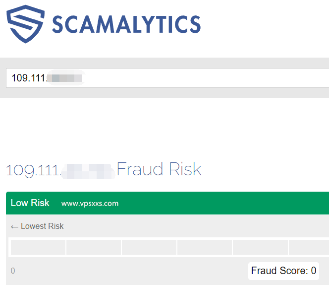 六六云英国原生IP-9929大陆优化线路VPS scamalytics IP风险检测