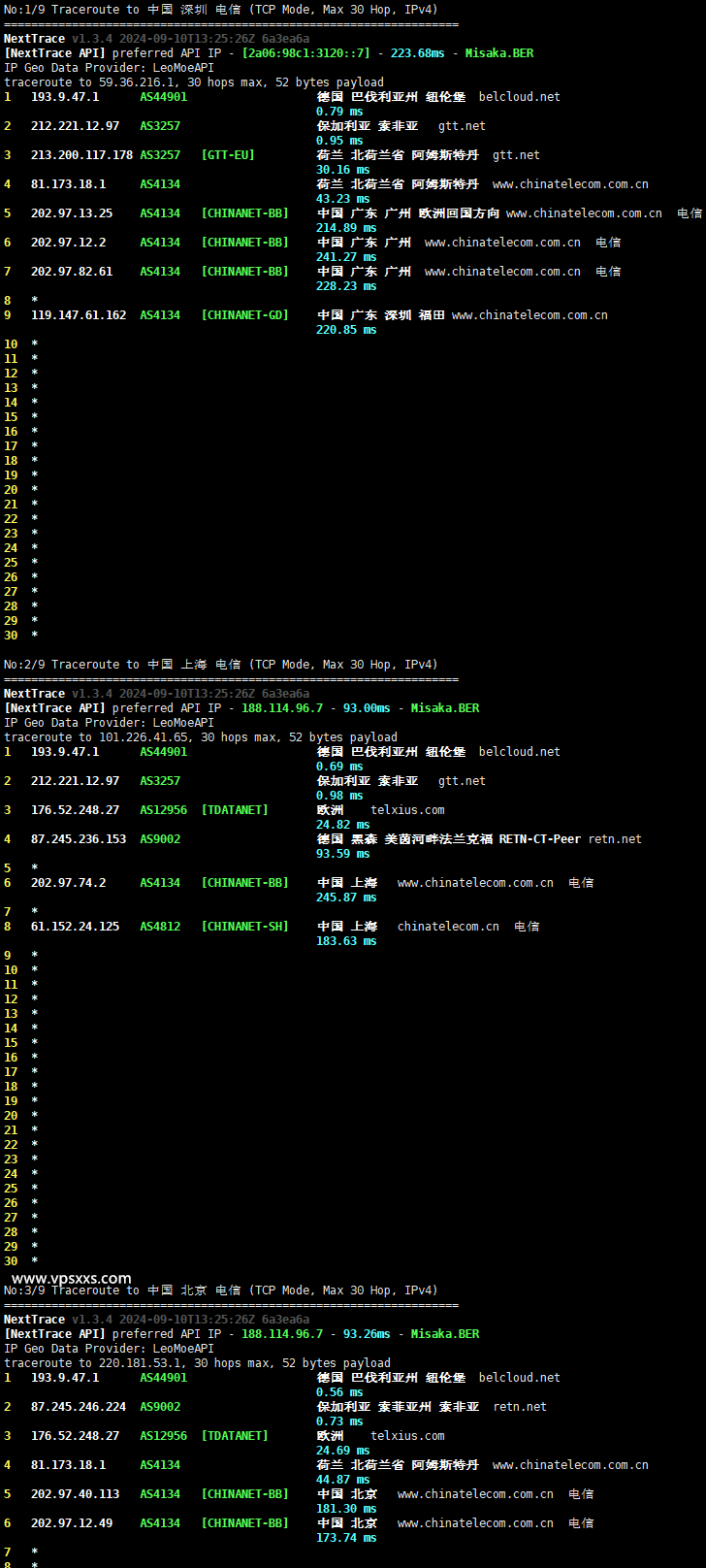 HostDare保加利亚VPS电信回程路由