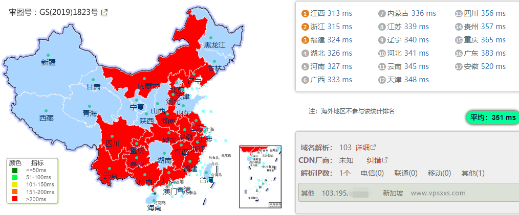 OrangeVPS新加坡VPS国内ping