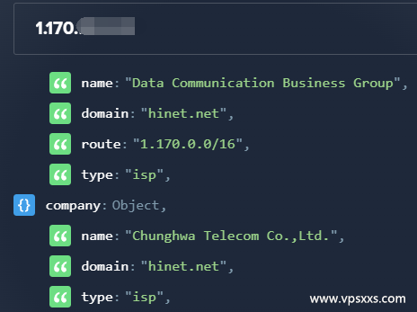 丽萨主机台湾双ISP住宅hinet动态IP VDS ipinfo.io是否住宅IP检测