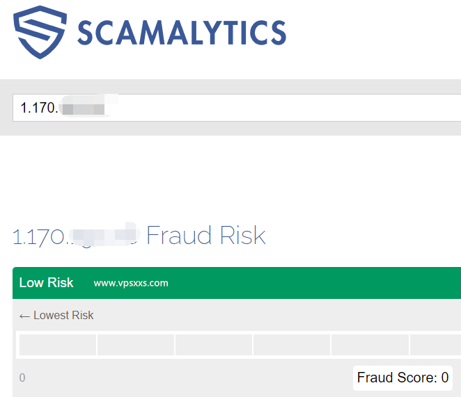 丽萨主机台湾双ISP住宅hinet动态IP VDS scamalytics IP风险检测