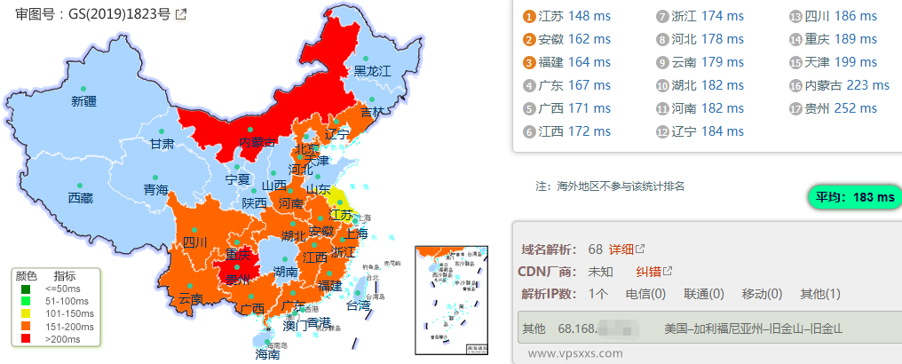 BageVm美国洛杉矶VPS国内ping