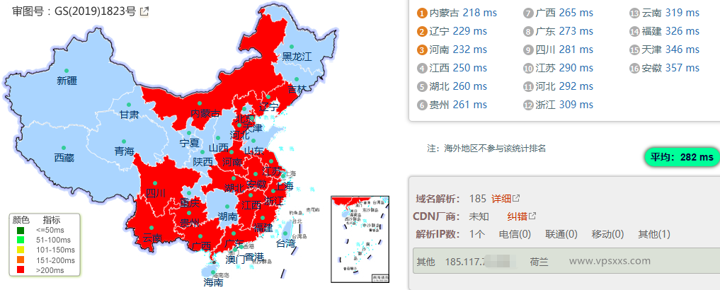 HostSailor荷兰VPS国内ping