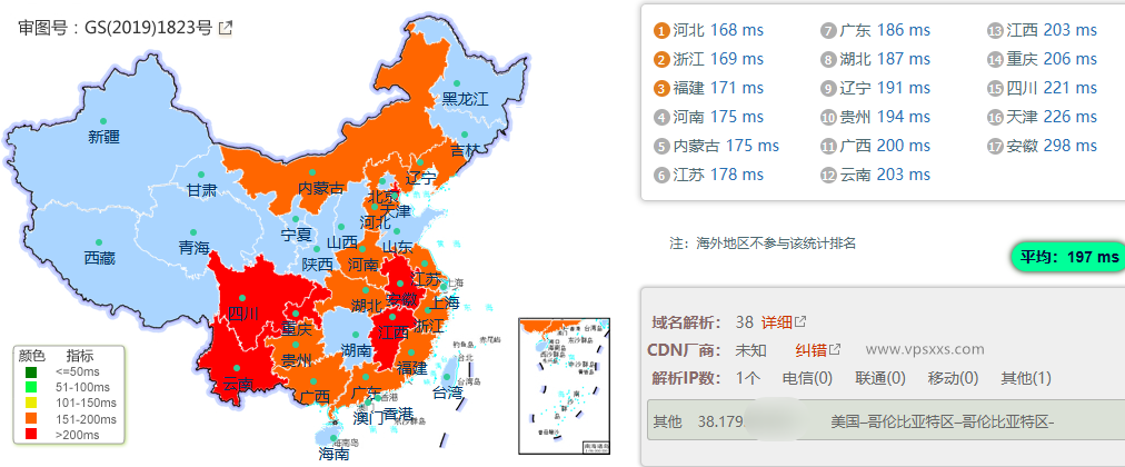 IPRaft美国凤凰城原生双ISP VPS国内ping