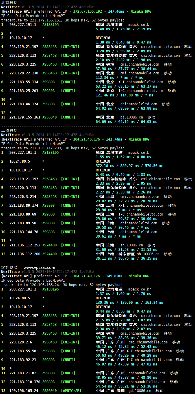 丽萨主机韩国双ISP家宽VPS移动回程路由