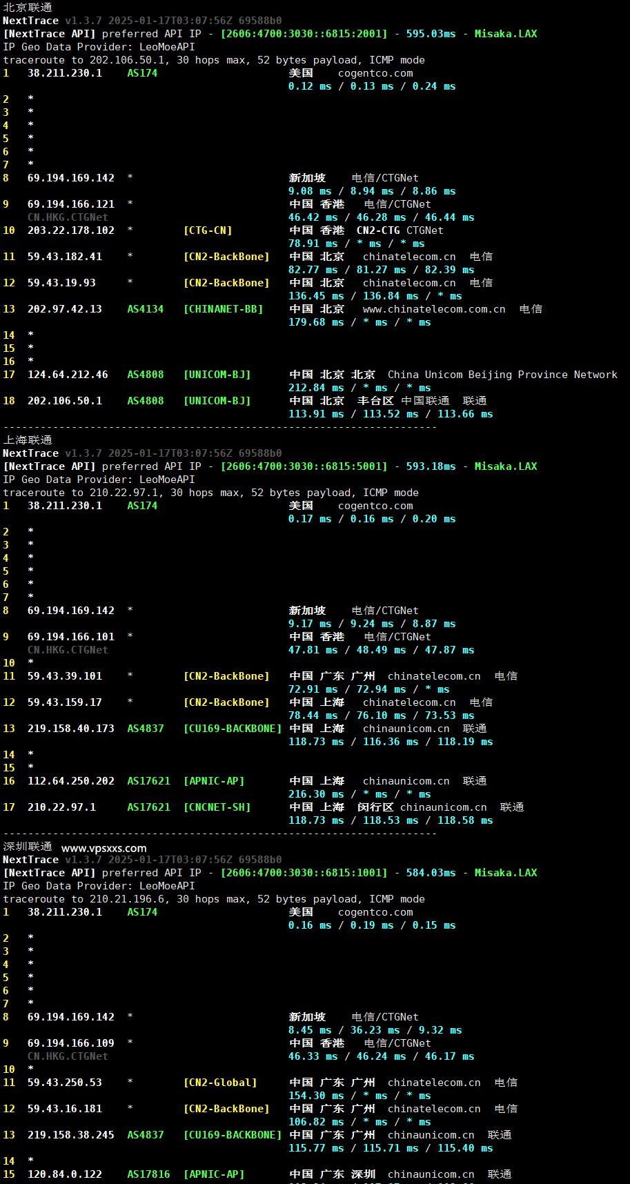 Evoxt马来西亚VPS联通回程路由